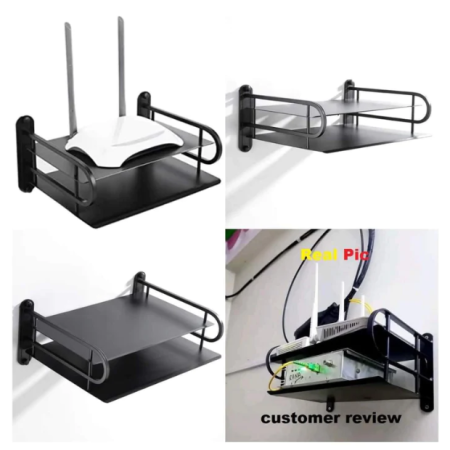 Metal Wifi Router Stand Shelf Double Layer Wall Mounted Shelf Home decorator