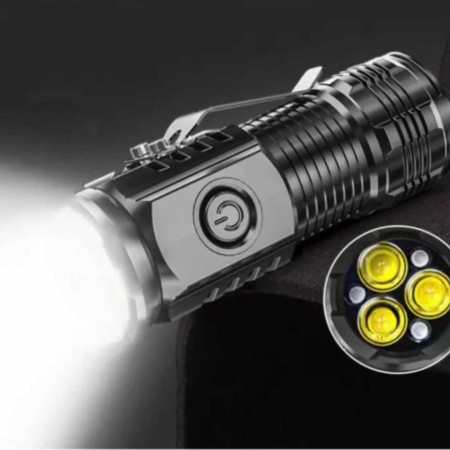 Mini 3'' size steel body Flash Super Power Flashlight